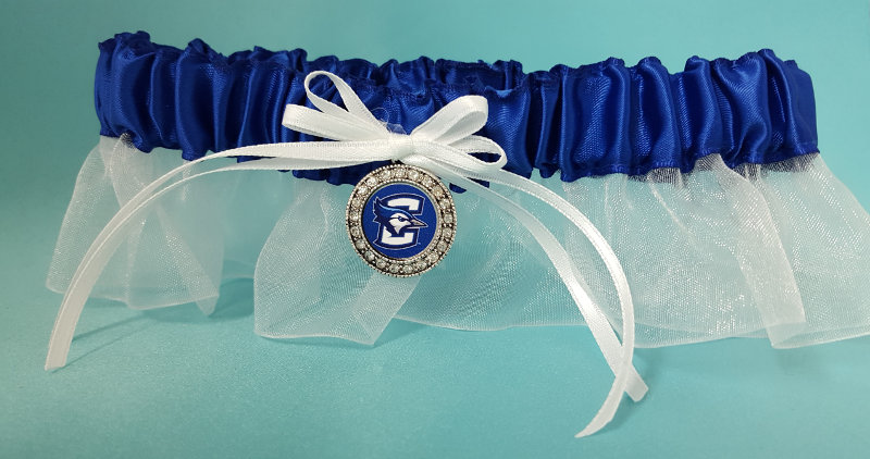 Creighton University Inspired Garter with Licensed Collegiate Charm